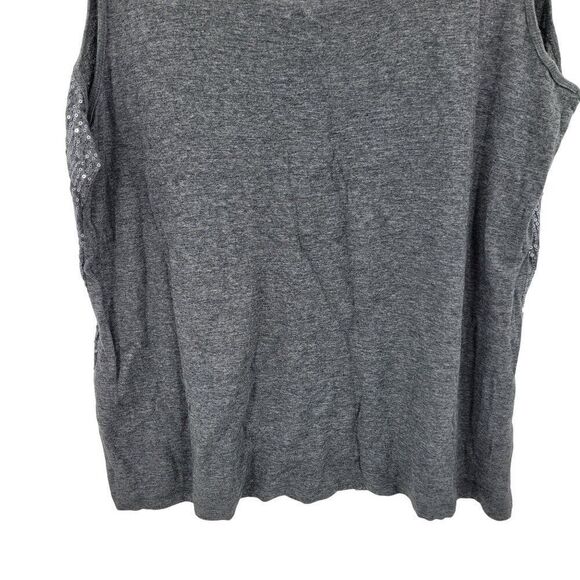 Lane Bryant Gray Sequin Scoop Neck Tank Top Plus Size 18/20 Party Night Out Glam - Picture 8 of 9